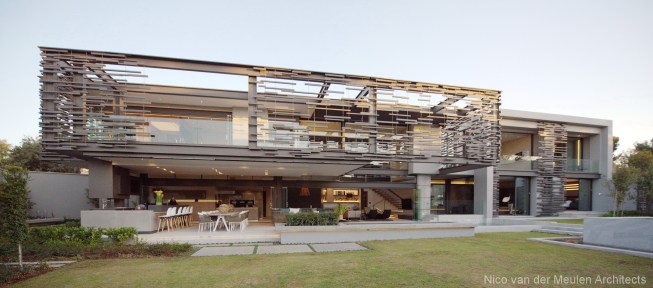Rear facade