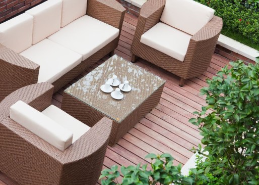 Patio table where all the family gather