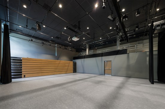 Theater with seats retracted