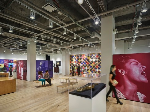 Paul Robeson Gallery, featuring exhibit "Records at Play: The Institute of Jazz Studies @50"
