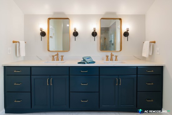 Legacy Crafted cabinets in blue