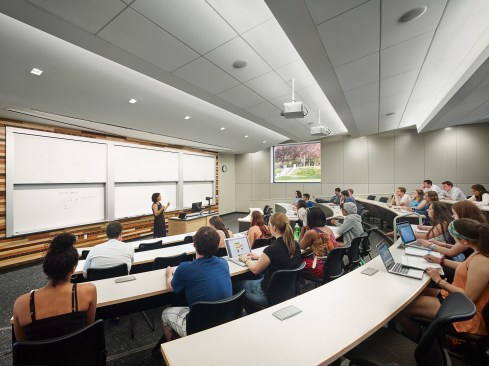 A large classroom space for more formal lectures and presentations.