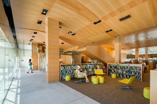 Children's library looking south