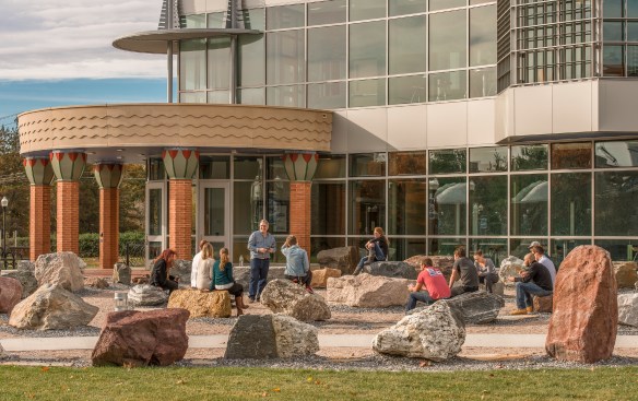 The rock garden not only showcases geology, but also serves as a fully functioning outdoor classroom.