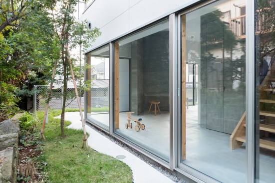 garden space on the east side of the home