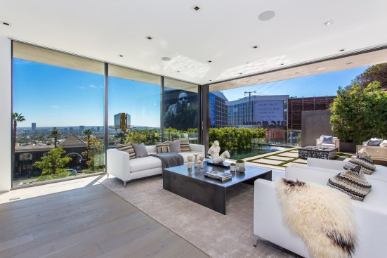 Seamless transition between living room and outdoor space.