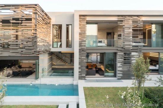 Outdoor area and rear facade