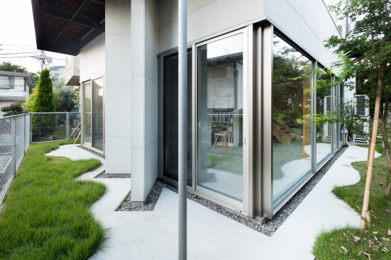 landscape on south -  concrete and green space overlap