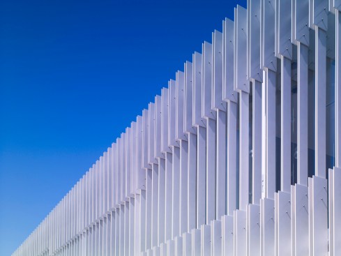 Crisp, White Cement Panel Cladding