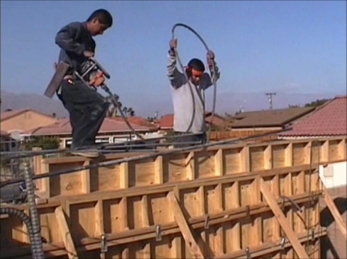 EPS for walls and steel reinforcement