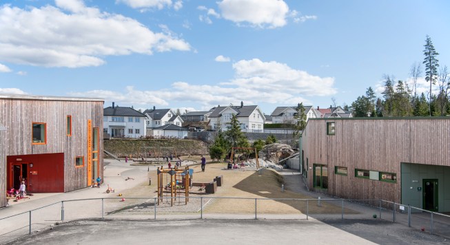 Waldorf School Fredrikstad by LINK Arkitektur; Kebony wood cladding