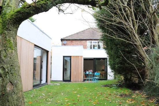 External View of garden office and extension
