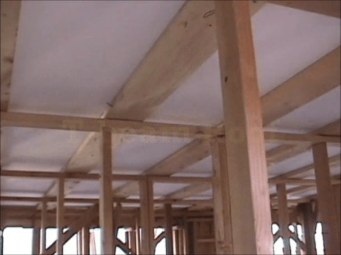 pouring T-beam roof