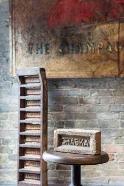 Chaska brick in front of brick wall and antique brick mold