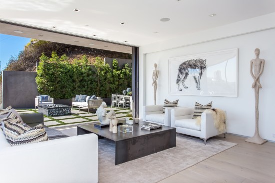 Seamless transition between living room and outdoor space.