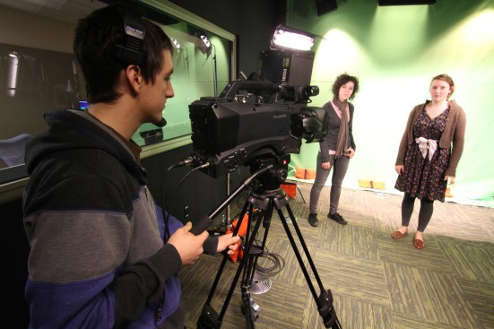Interior, Cameraman in Studio