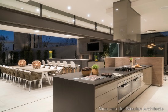 Kitchen and outdoor dining