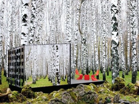 From the exterior the design disappears in the landscape like a chameleon, its photovoltaic spots and reflective glass merge with the surroundings for a quiet and surreal sense of place. Alone in the landscape, all the rules dissolve. One's sense of time, order, and sequence are transformed. "Why sometimes I've believed as many as six impossible things before breakfast!" -Lewis Carroll, Alice in Wonderland. Strangeness is essential to creativity. All the limitations that come from familiarity are gone and everything becomes a possibility.