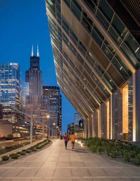 Riverwalk Looking South at Dusk
