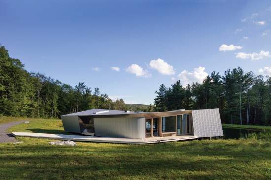 Ephemeral Edge is clad in corrugated Galvalume siding. 