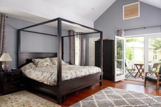 Master bedroom with covered porch