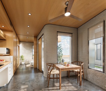 Third place winning proposal showing interior by Concave.