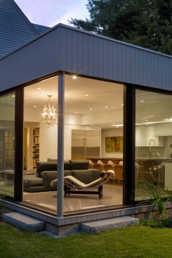 The addition provides ample space in the kitchen for cooking, prepping, entertaining and gathering as a family—something that was lacking in their previous floor plan. The kitchen opens to the connecting rooms, creating a more expansive and accessible layout.