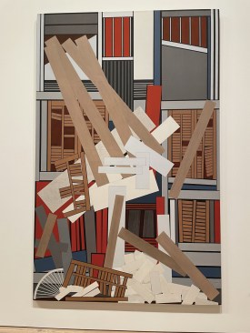 Mavis Pusey, Within Manhattan, 1977. Oil on canvas, 73 × 115 in. (185.4 × 292.1 cm). Collection of Neil Lane. © Estate of Mavis Pusey.