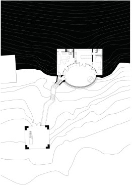 Plan of Villa Vals, Vals, Switzerland, SeARCH and CMA, 2005–2009
