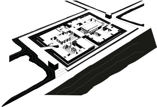 Axonometry of Friendship Centre, Gaibandha, Bangladesh, 2011