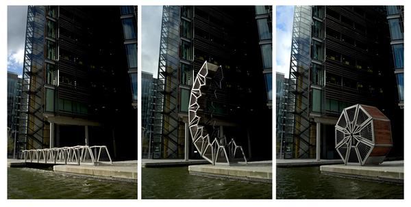 Rolling Bridge, Paddington Basin, London, 2004
