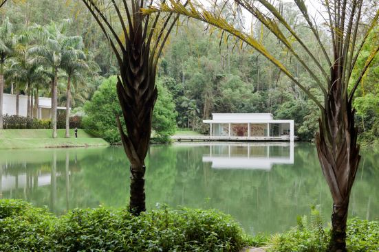View of pavilion at Inhotim housing True Rouge by Tunga (1997)