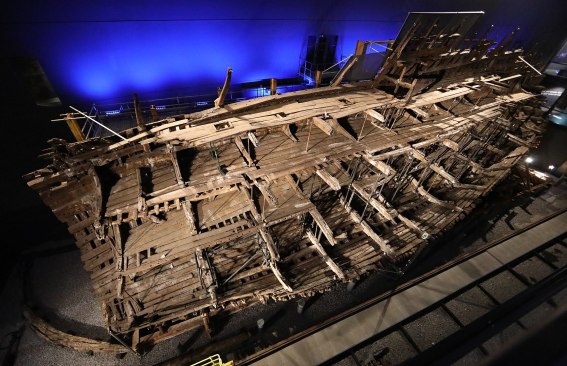 Remnants of the Mary Rose, which sank in 1545. Using DNA, University of Adelaide plant geneticist Andrew Lowe matched the ship's wood to its original locations.
