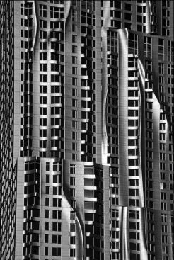 The rippling façade of 8 Spruce Street, New York, by Gehry Partners.