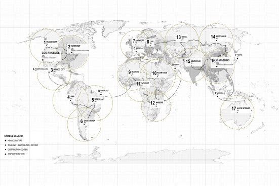 The Project Heroe team identified 17 cities to locate distribution and/or training centers as well as seven port cities to ensure the modules could reach nearly any ground zero site within two to three days.