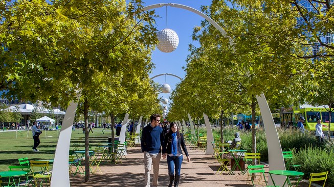 Klyde Warren Park in Dallas, designed by OJB Landscape Architecture