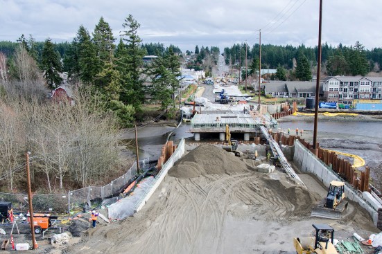 Road work in Kitsap County in Washington state