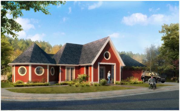 House B, like House A, will feature adjustable-height kitchen countertops and sinks, easy-access rooms and closets, and automatic doors.