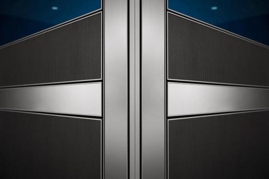 LEVELe Wall System with Capture panels; insets in Bonded Aluminum with Dark Patina and Delta pattern and Stainless Steel with Seastone finish at 101 Capitol Centre, Jackson, Mississippi