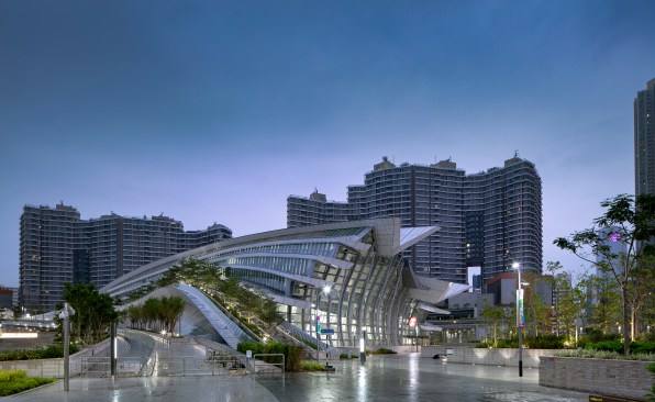 Of Hong Kong West Kowloon Station, an example of "good" public architecture, Aaron Betsky has written, "It evokes the excitement of travel and the anticipation that comes with arriving or leaving a city."