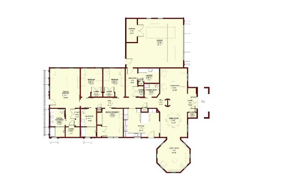 A floor plan of House B.