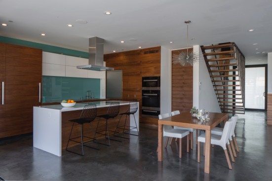 The kitchen in Minarc's Los Angeles Sherbourne project.