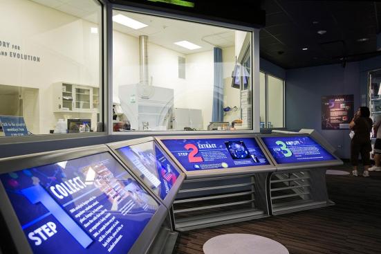 Custom information displays at The Field Museum - DNA Discovery Center, Chicago, Illinois
