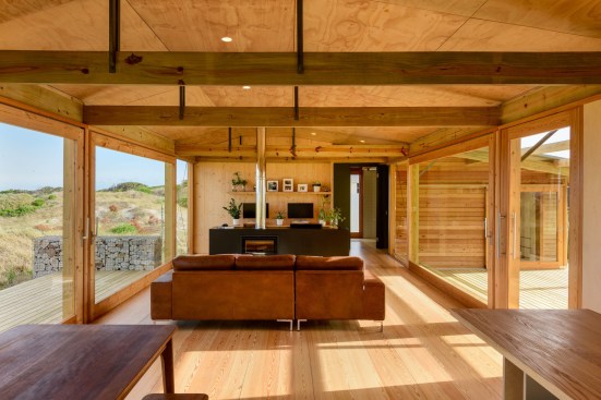 The contrast between the internal and external space highlights the sheltering nature within