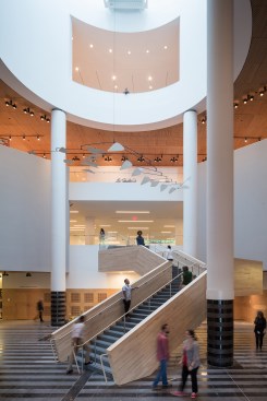 Alexander Calder’s 1963" Untitled" on view in the Evelyn and Walter Haas, Jr. Atrium at the new SFMOMA.