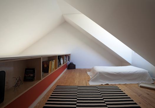 The loft is steeped in natural daylight.