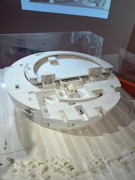 The model for Herzog & de Meuron’s forthcoming Lusail Museum in Qatar