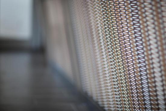Stainless Steel, Seastone finish, Kente screen pattern at Kossen Equipment, Inc., Jackson, Mississippi