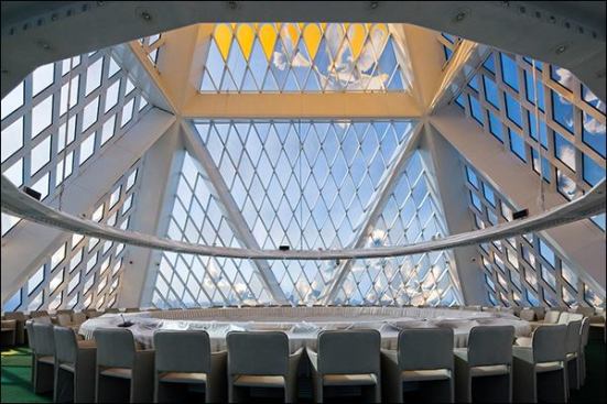 Palace of Peace and Reconciliation, Astana, Kazakhstan, by Foster + Partners with Tabanlioglu Architecture & Consulting.
