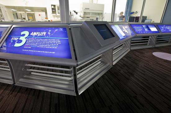 Custom information displays at The Field Museum - DNA Discovery Center, Chicago, Illinois